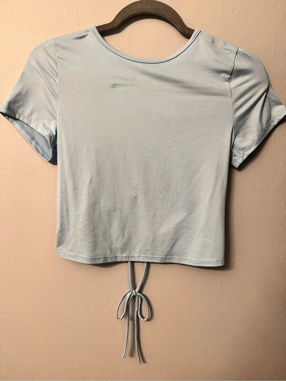 Gaze Cutout Crop Top in Blue Size Small Like New